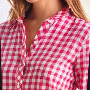 Vineyard Vines Gingham Relaxed button down size 2